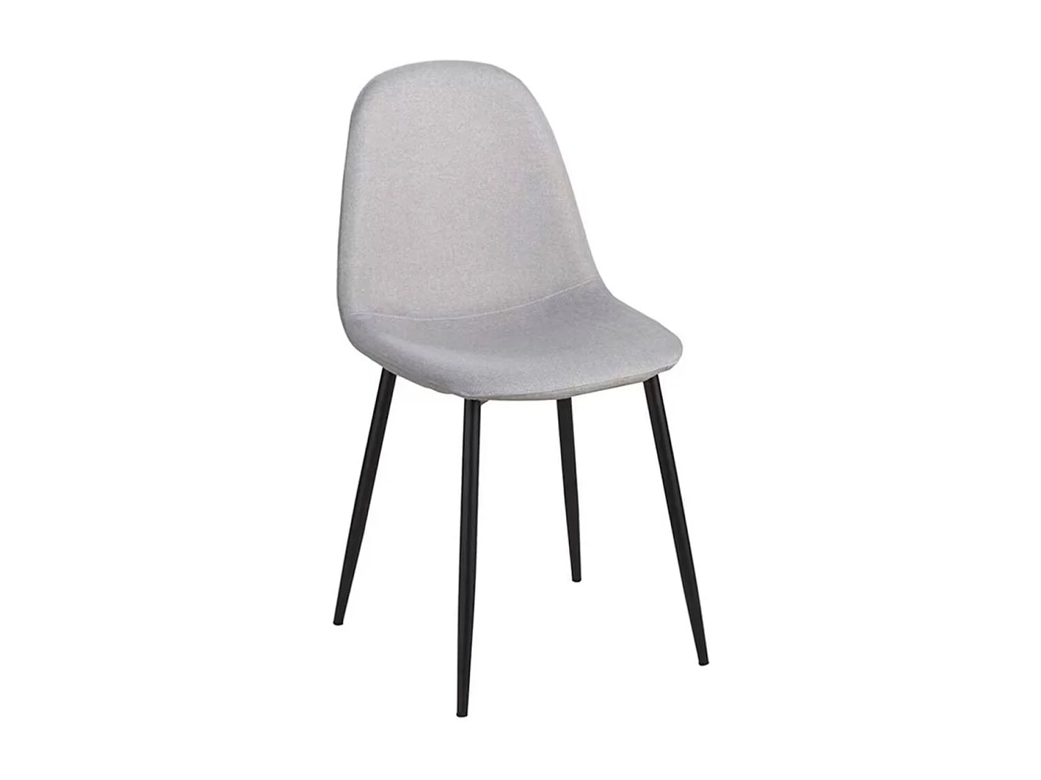 Sillas Comedor - Silla Black Teok Tela - Gris claro