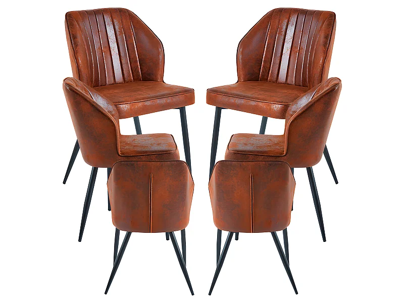 Packs Sillas Comedor - Pack 6 Sillas Wenye - Marrón