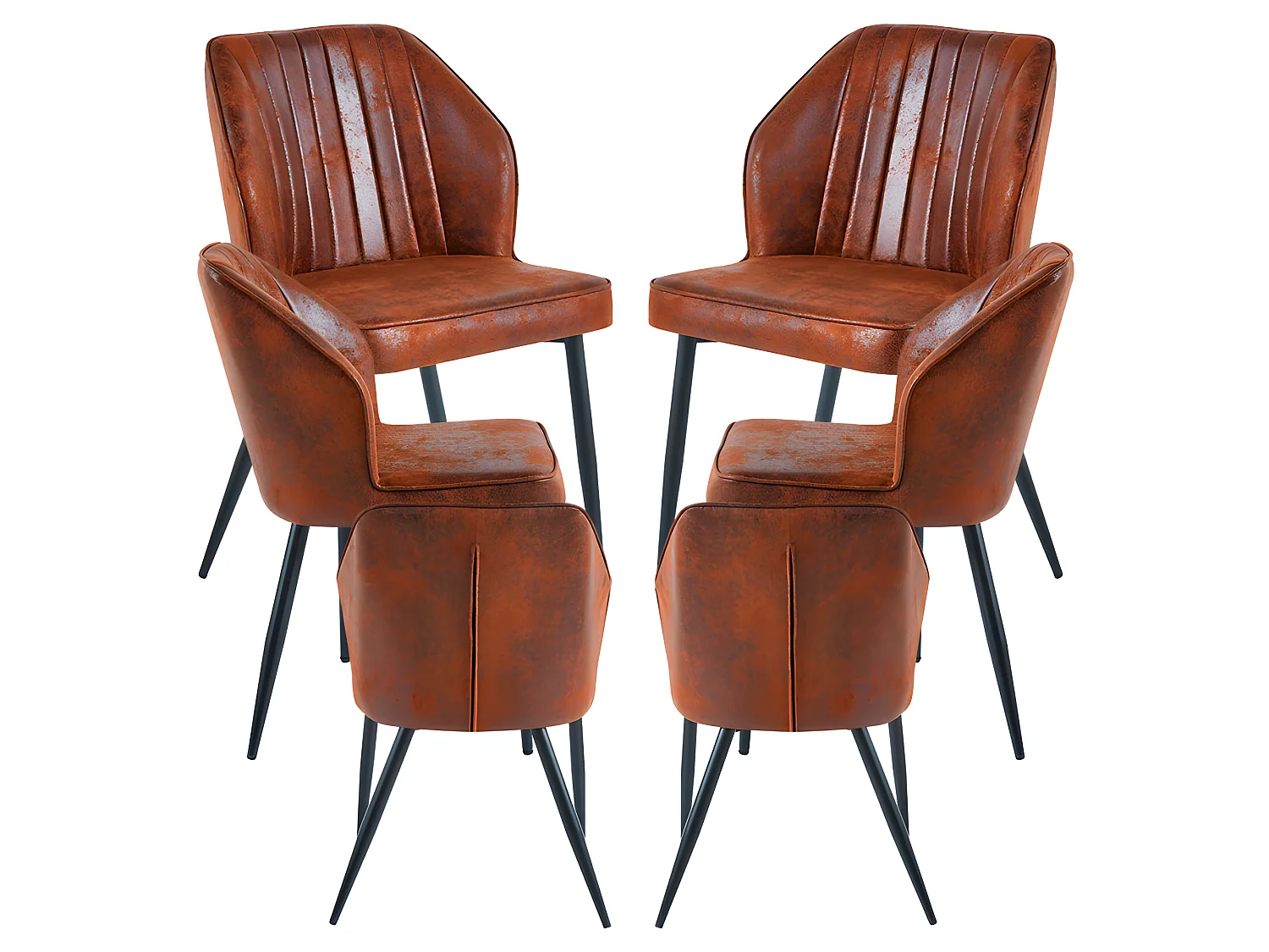 Packs Sillas Comedor - Pack 6 Sillas Wenye - Marrón