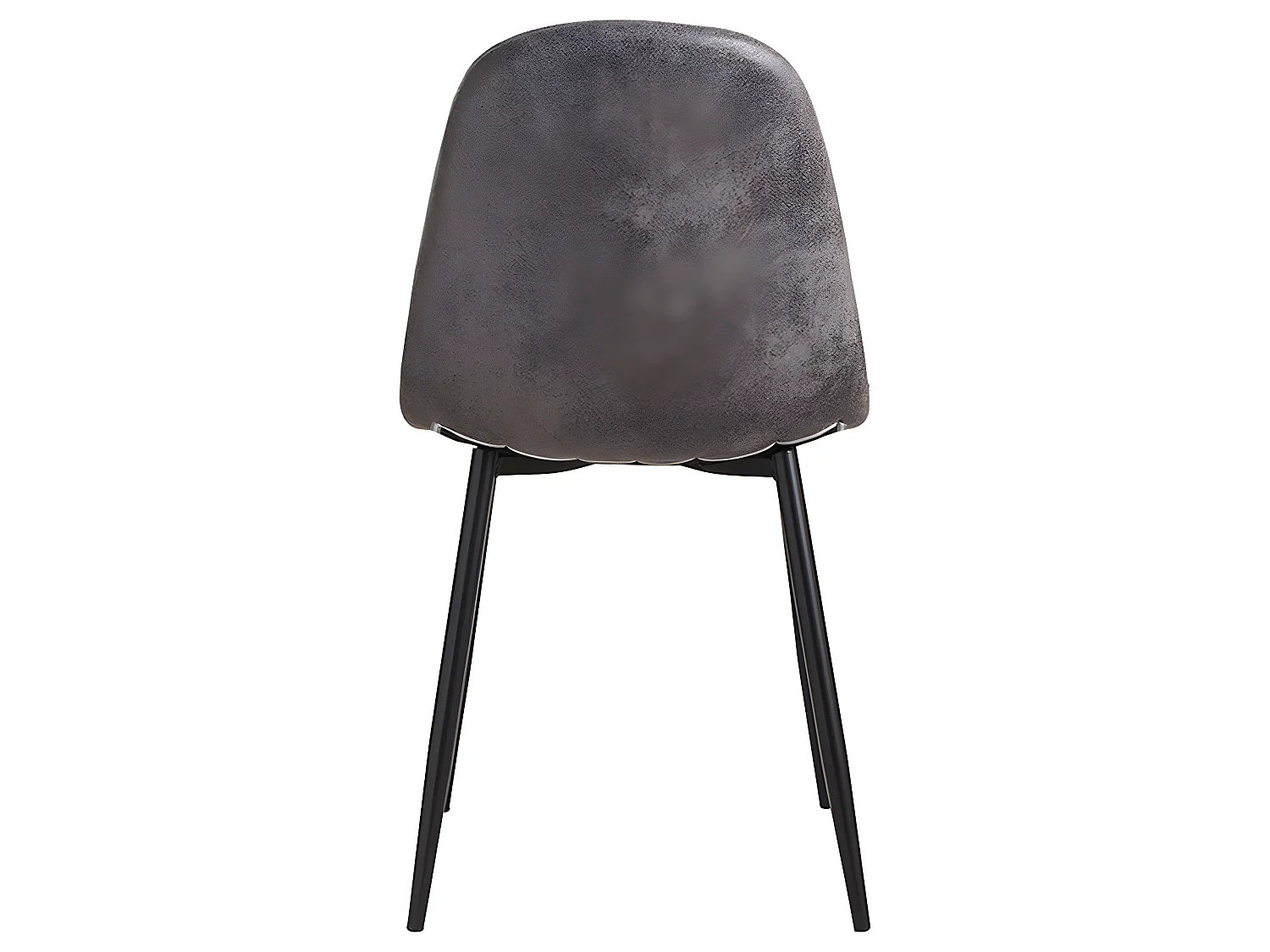 Sillas Comedor - Silla Black Teok Polipiel Vintage - Gris oscuro