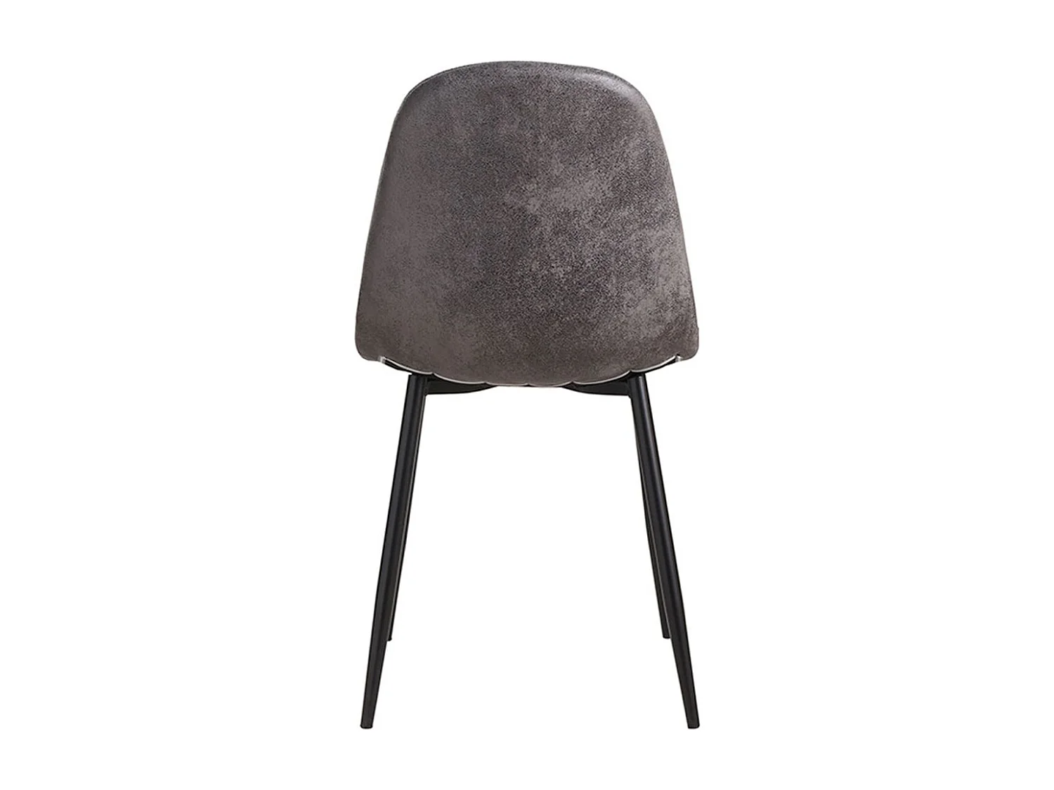 Sillas Comedor - Silla Black Teok Polipiel Vintage - Gris oscuro