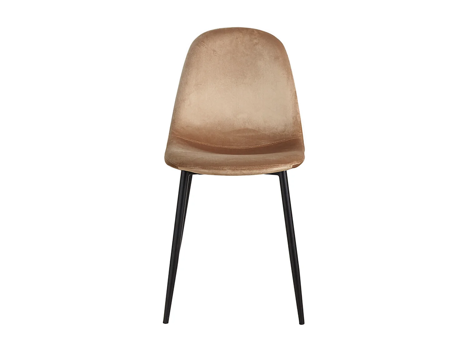 Silla Teok Black Terciopelo - Marrón Claro