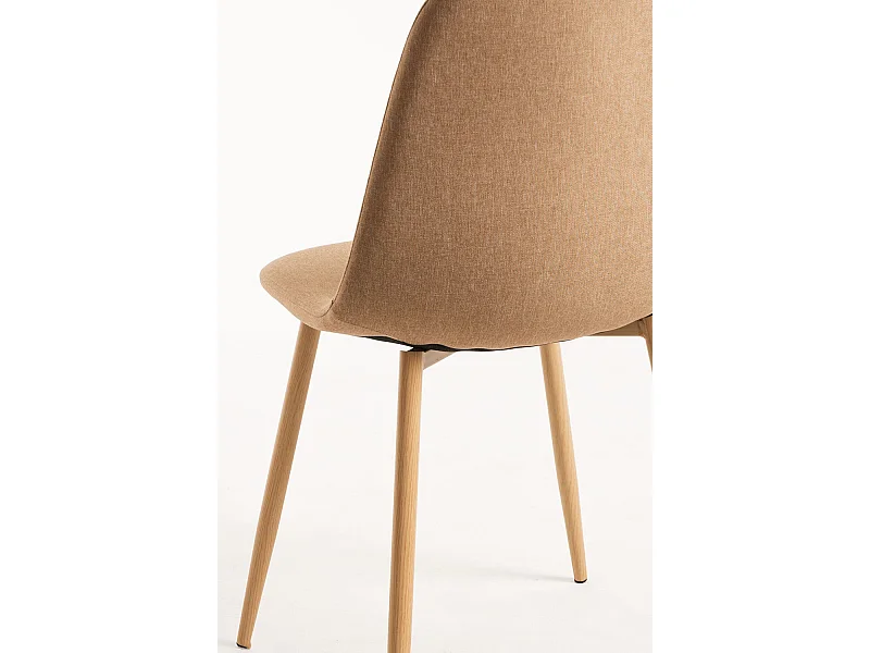 Packs Sillas Comedor - Pack 6 Sillas Teok Tela - Marrón arena