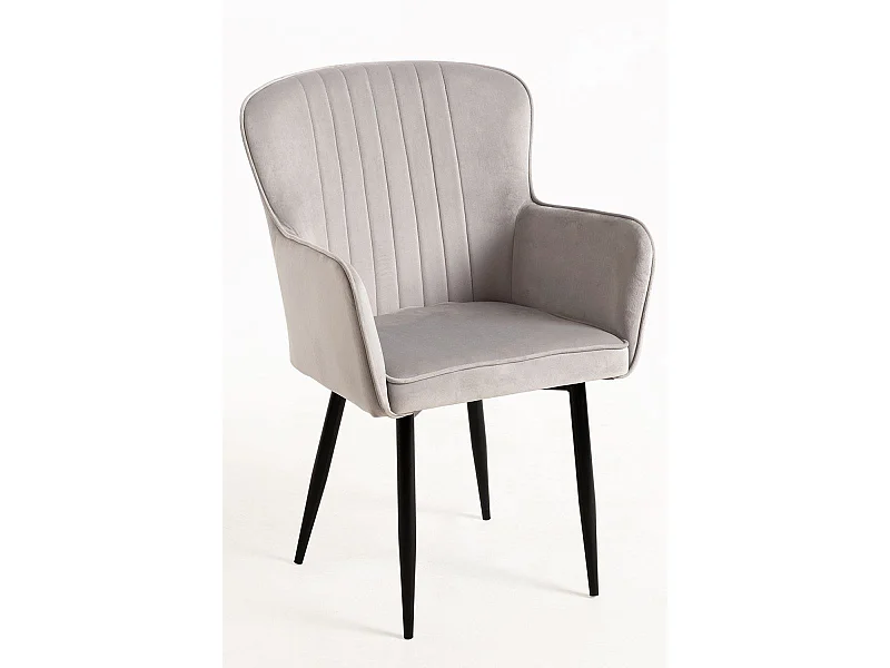 Sillas Comedor - Silla Dalye Terciopelo - Gris