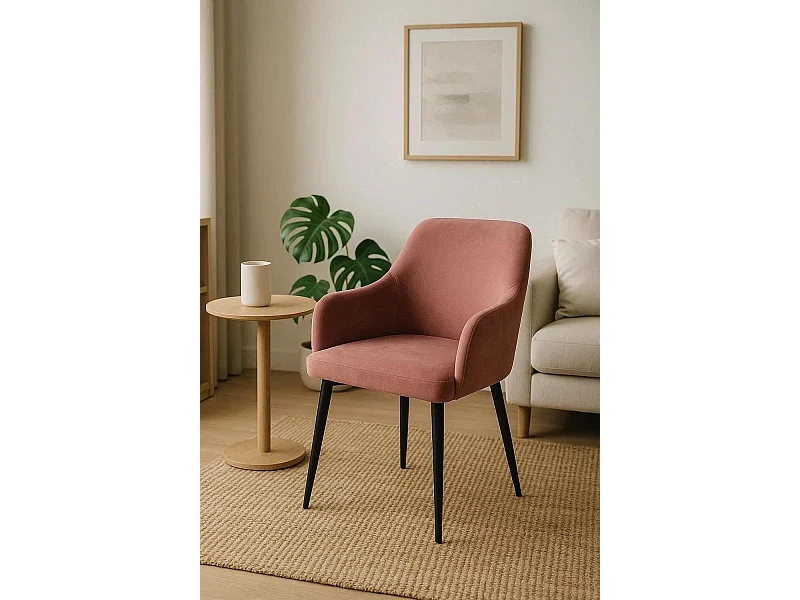 Sillas Comedor - Silla Puan Terciopelo - Rosa