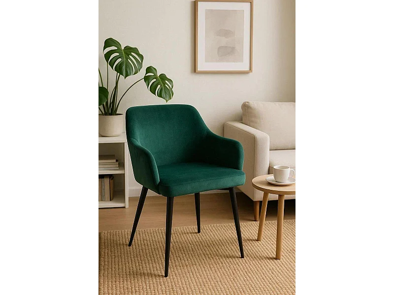 Sillas Comedor - Silla Puan Terciopelo - Verde