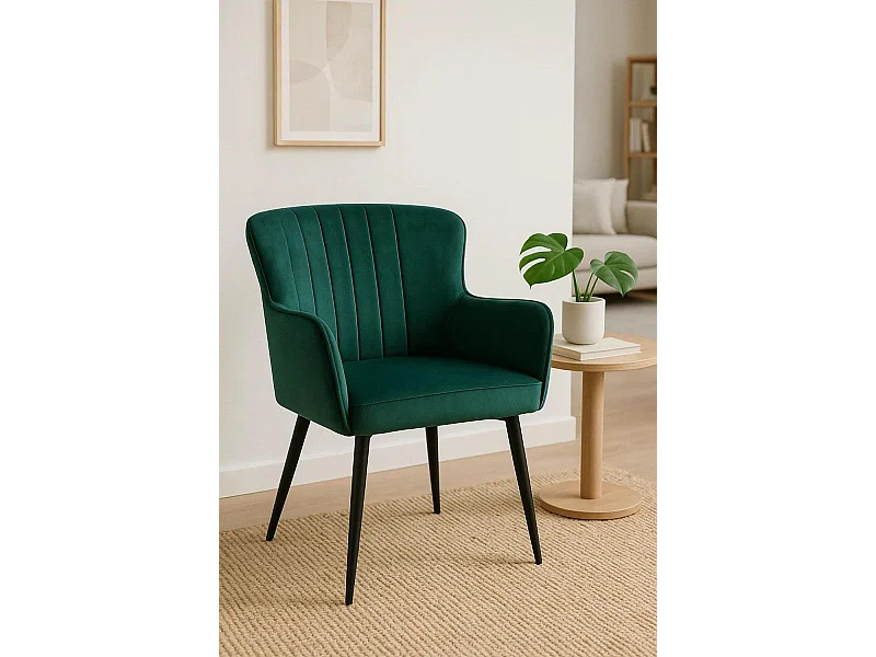 Sillas Comedor - Silla Dalye Terciopelo - Verde