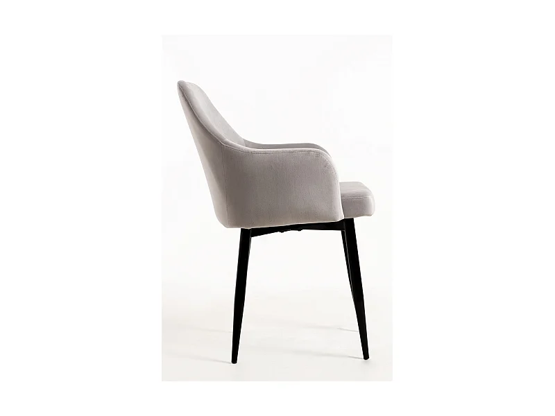 Sillas Comedor - Silla Puan Terciopelo - Gris claro
