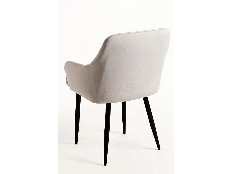 Sillas Comedor - Silla Puan Terciopelo - Gris claro