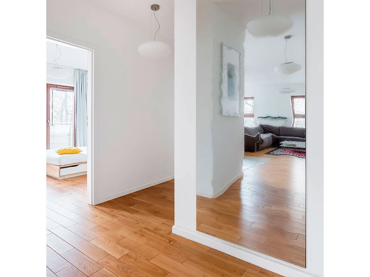 Sticker miroir géant 1,20 x 1 mètre - 2 pièces de 60 cm x 1 mètre 100 x 120 cm - Autocollants stickers adhésifs effet miroir