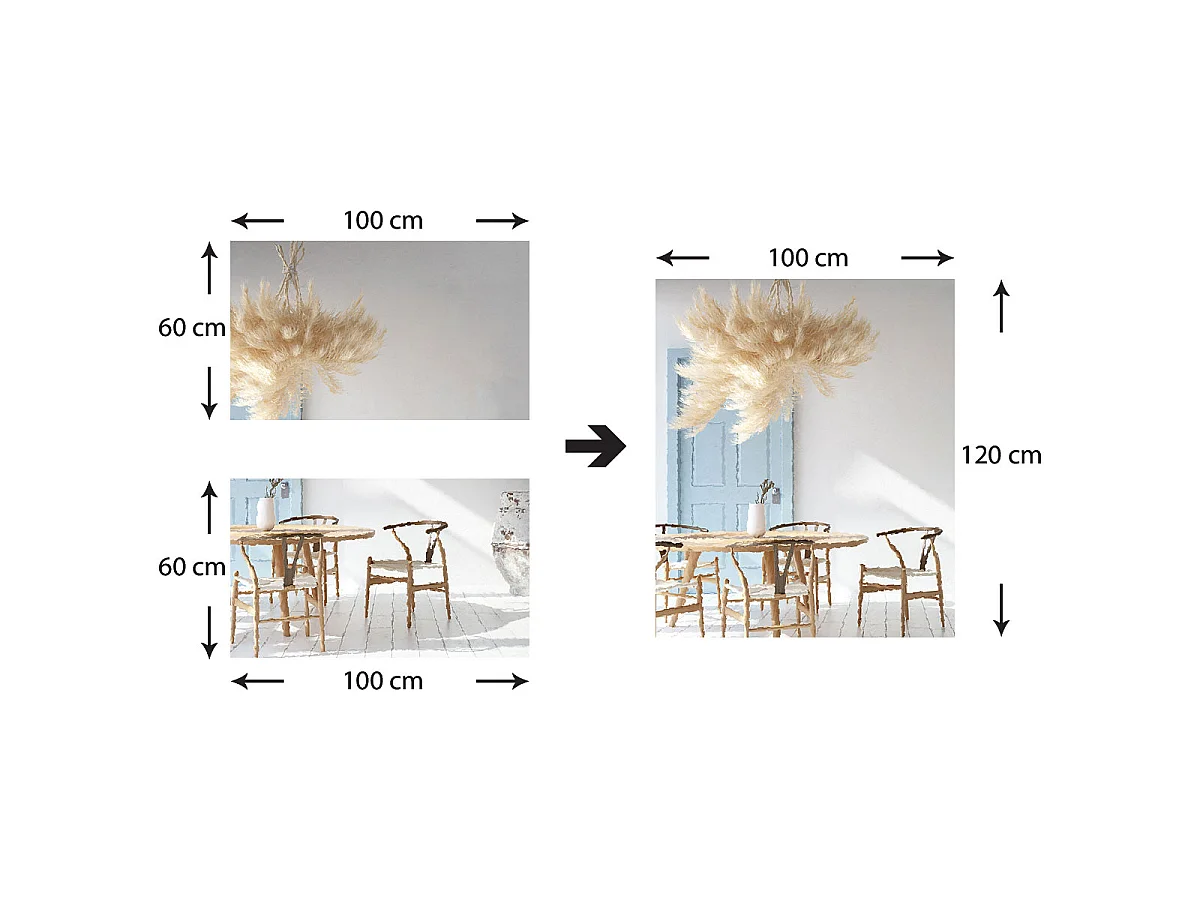 Sticker miroir géant 1,20 x 1 mètre - 2 pièces de 60 cm x 1 mètre 100 x 120 cm - Autocollants stickers adhésifs effet miroir