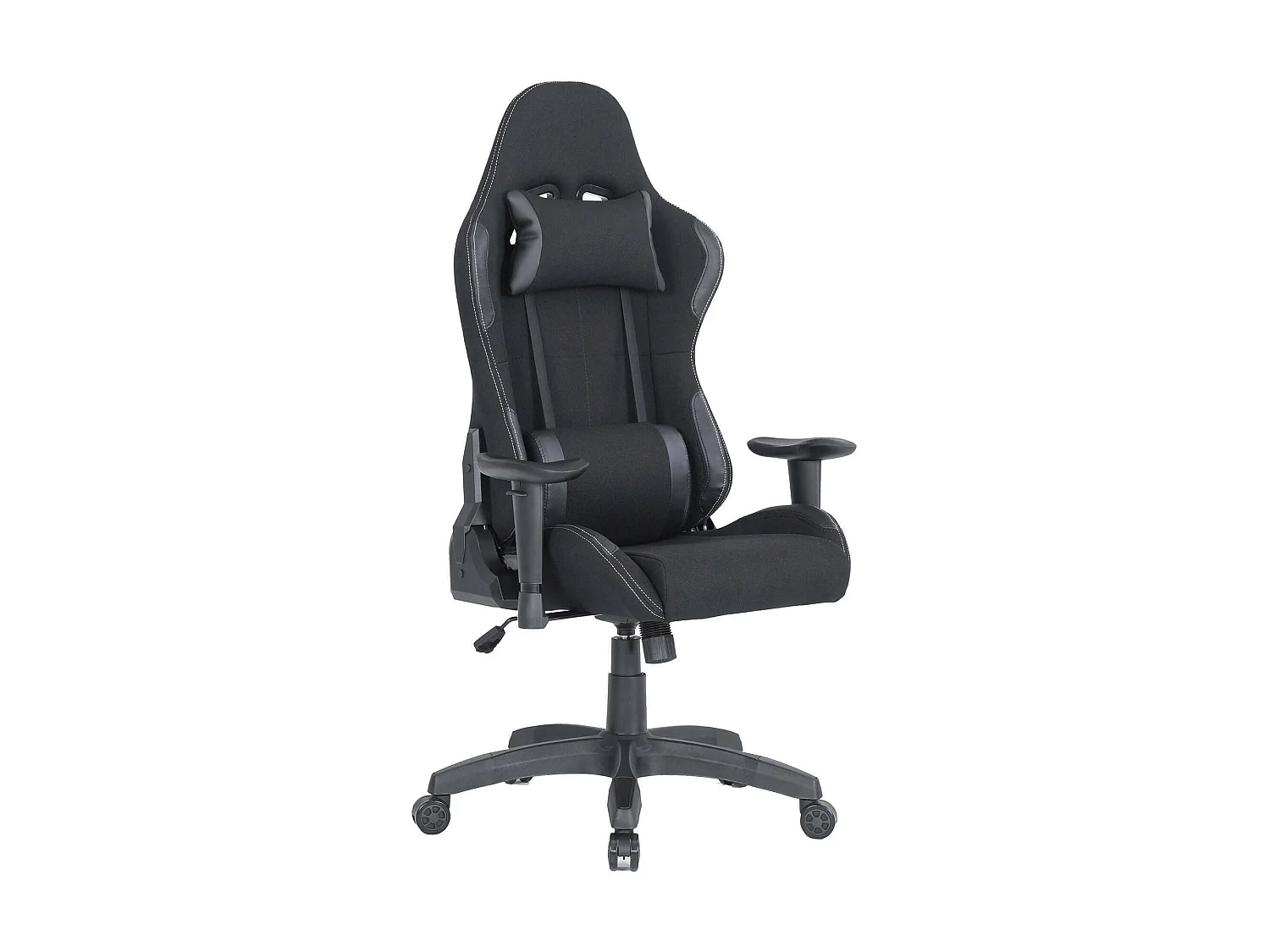 Gaming-Stühl Daren, Gaming-Sessel für Erwachsene, Schreibtischstuhl, 57x72h124/134 cm, Schwarz