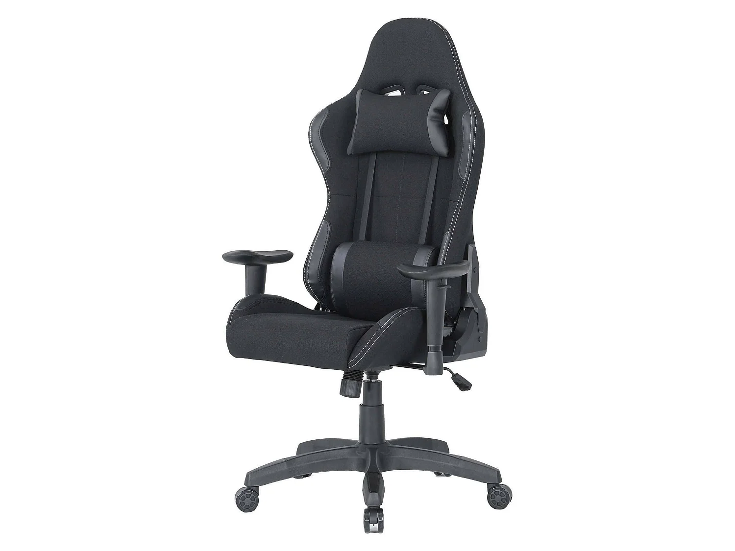 Gaming-Stühl Daren, Gaming-Sessel für Erwachsene, Schreibtischstuhl, 57x72h124/134 cm, Schwarz