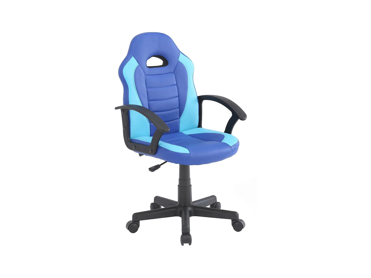 Gaming-Stühl Dfaraon, Kinder-Gaming-Sessel, Schreibtischstuhl, 56x55h89/100 cm, Blau und hellblau