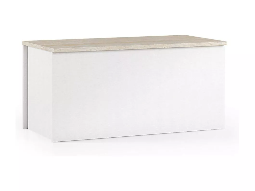 Kauf Unique Koffer Ditalen, Geräumige Mehrzweck - Aufbewahrungsbox, Moderne Brust, 100% Made in Italy, 90x45h45 cm, Weiß und Eiche