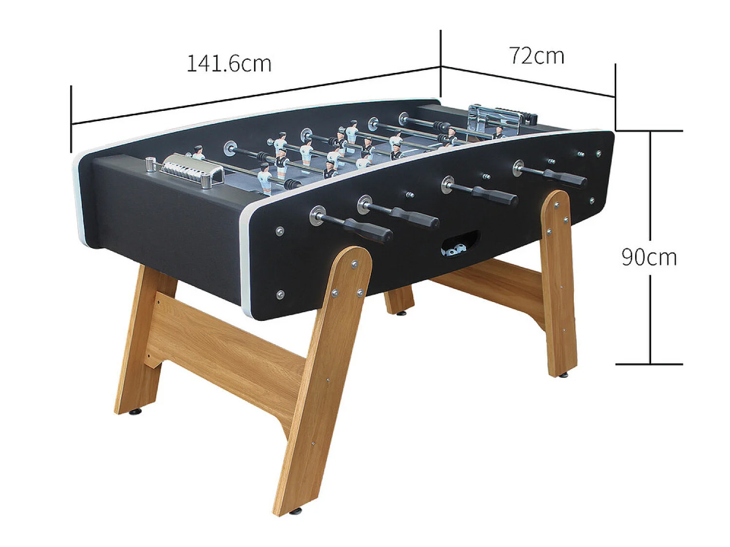 Calcio balilla nero BRESIL