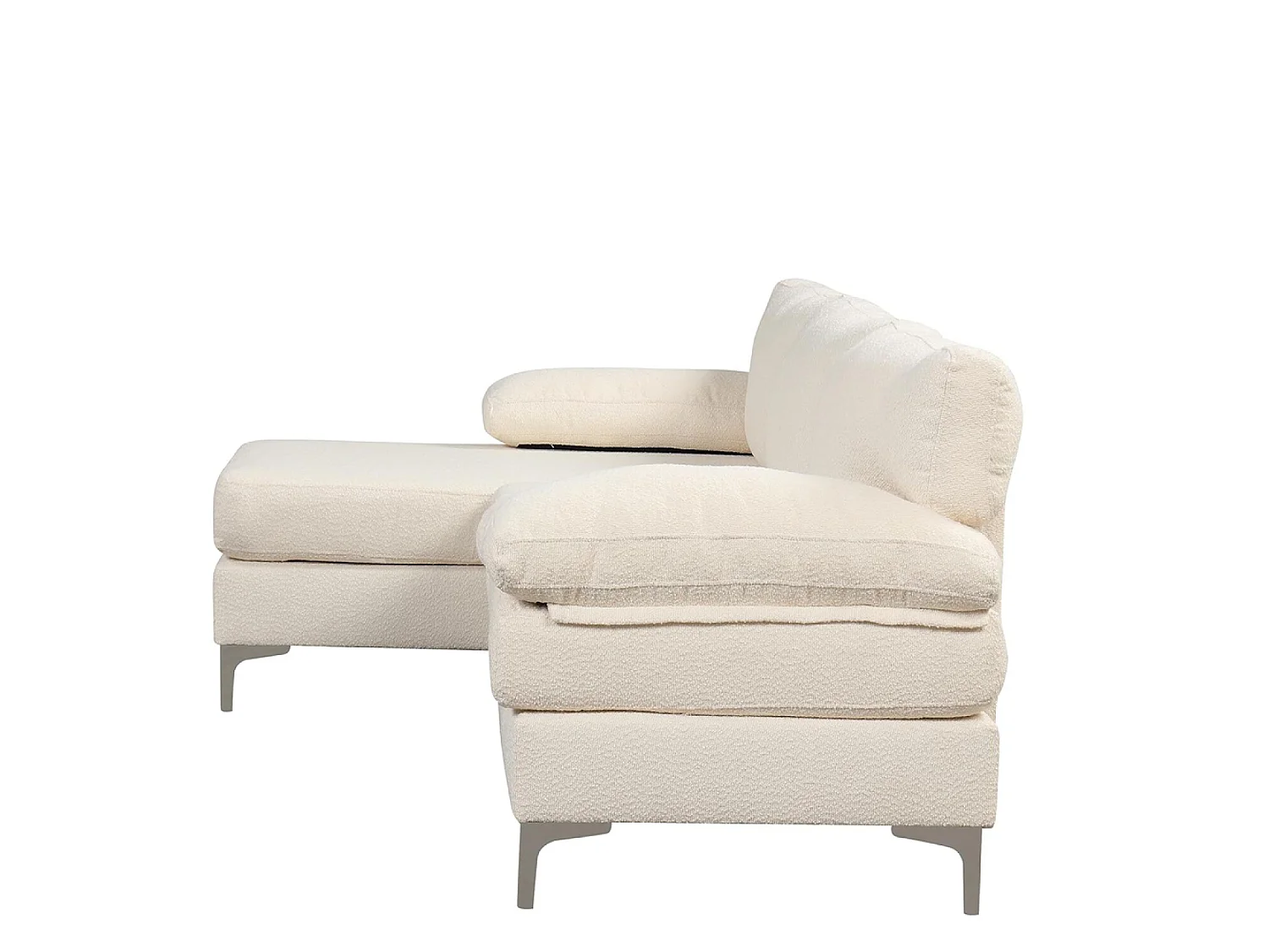 Divano angolare 4-5 posti in velluto beige GALWAY