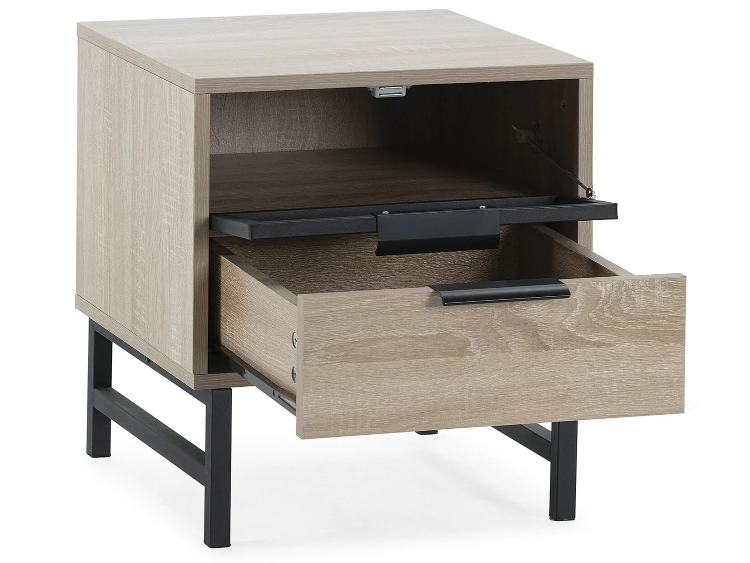 Table de chevet Hera 1 porte 1 tiroir coloris bois