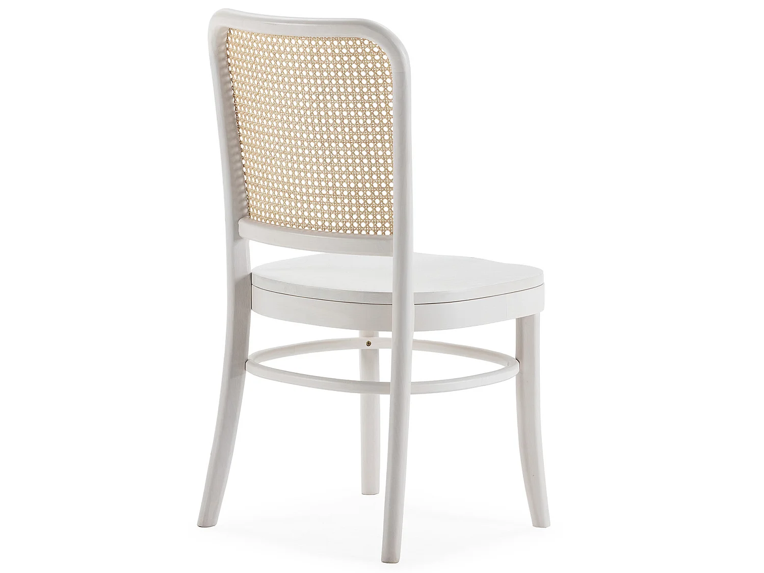 Pack de 2 chaises Vesta Couleur Blanc, Bois Massif et Rotin naturel