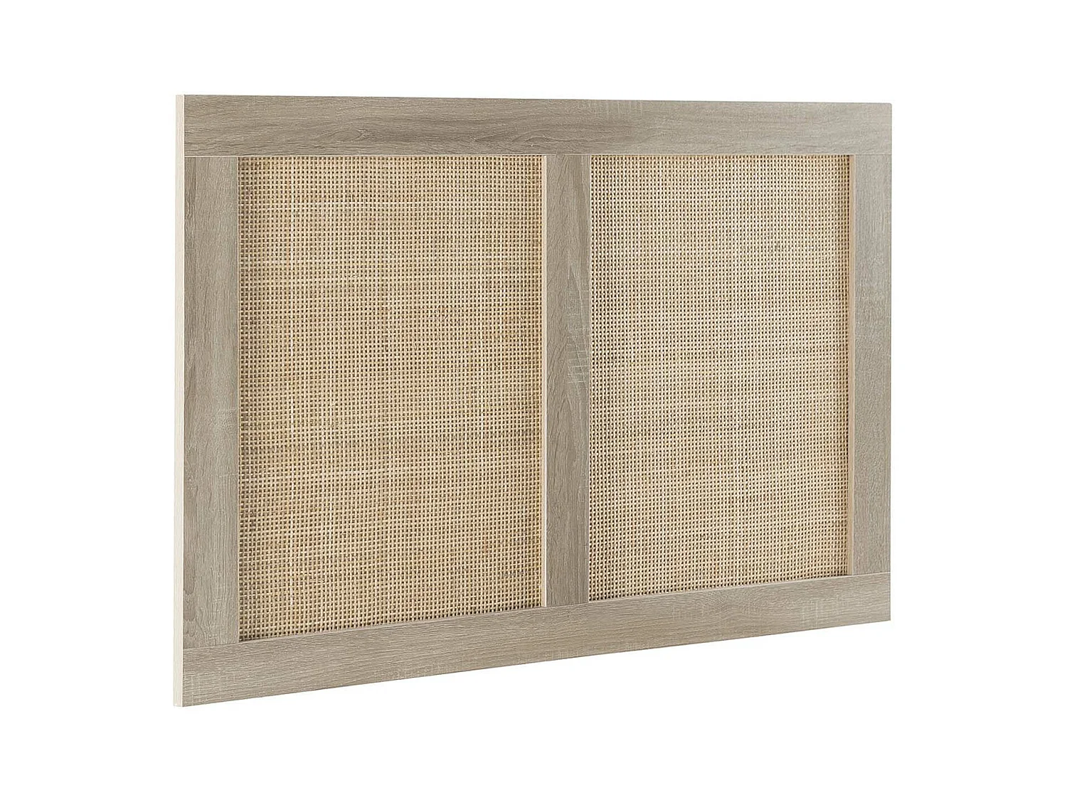 Tête de lit Musa 95 x 65 cm couleur chêne, rotin naturel