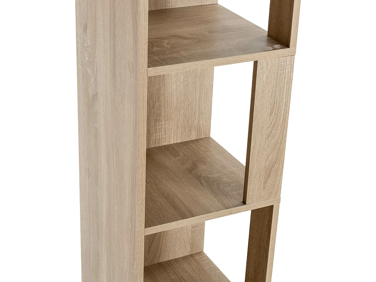 Prateleira de canto Fiyi 5 espaços em carvalho