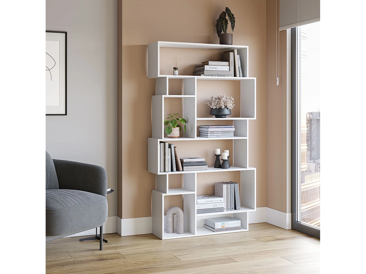 Étagère Hawai 10 trous couleur blanc