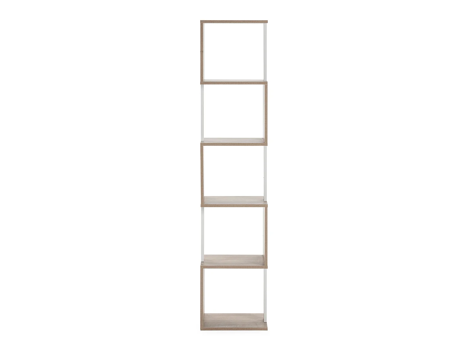 Estantería Maldivas 5 huecos color Roble/Blanco