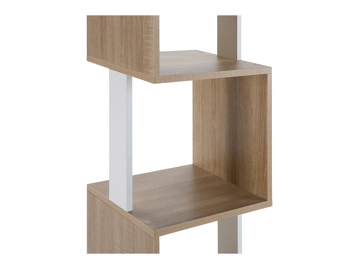 Estantería Maldivas 5 huecos color Roble/Blanco