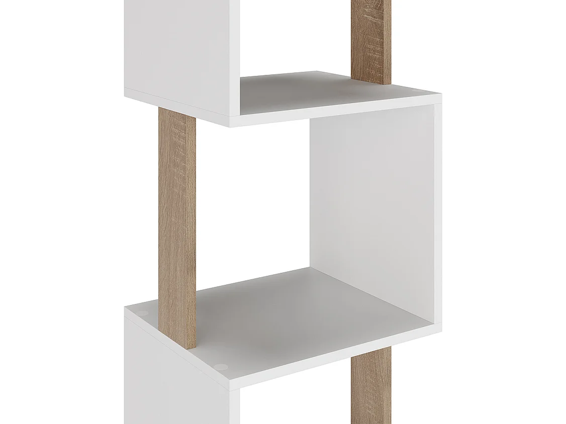 Etagère Maldivas 5 trous couleur blanc/chêne
