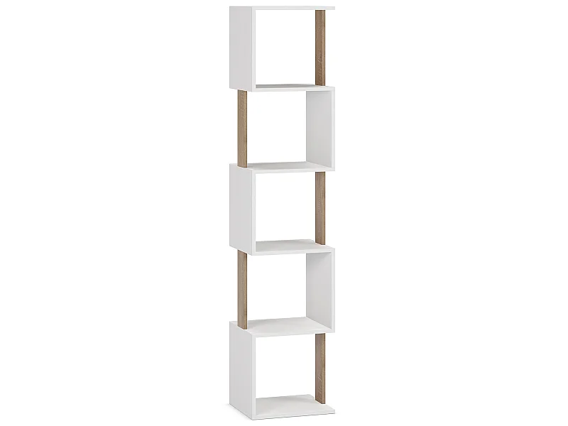 Etagère Maldivas 5 trous couleur blanc/chêne