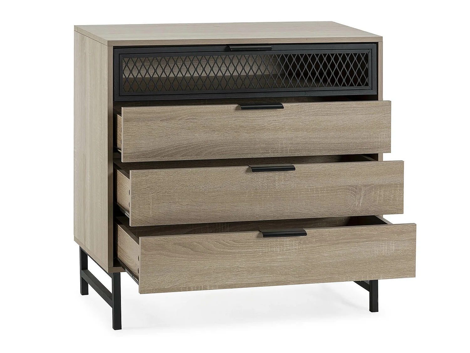 Kommode Hera 3 Schubladen holzfarben