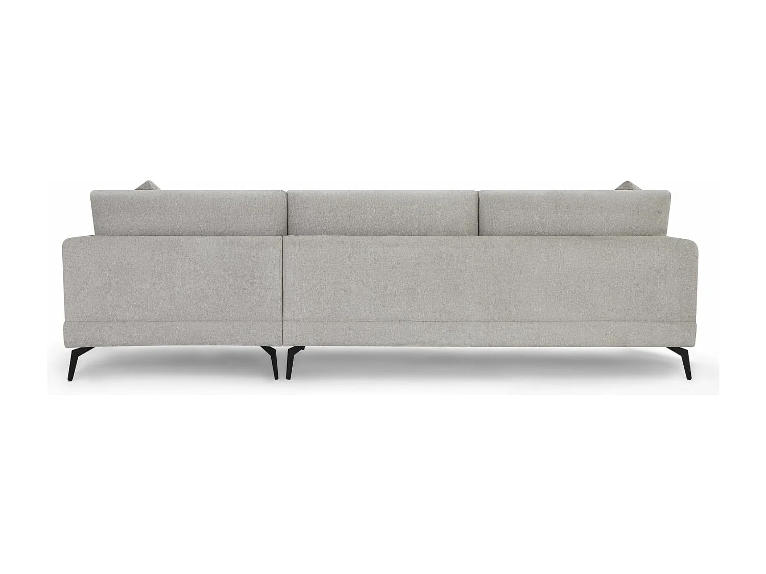 Ecksofa Rechts Maggie - 3-Sitzer - Stoff - Beige