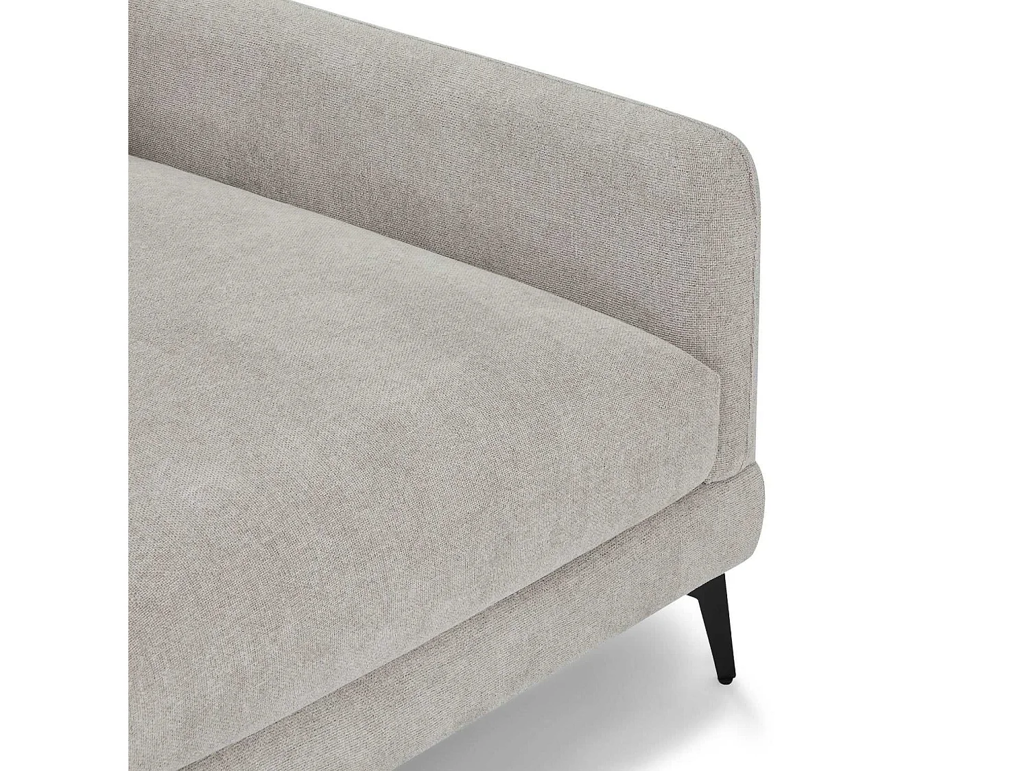 Ecksofa Rechts Maggie - 3-Sitzer - Stoff - Beige