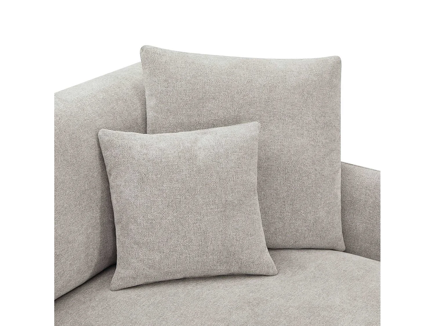 Ecksofa Rechts Maggie - 3-Sitzer - Stoff - Beige