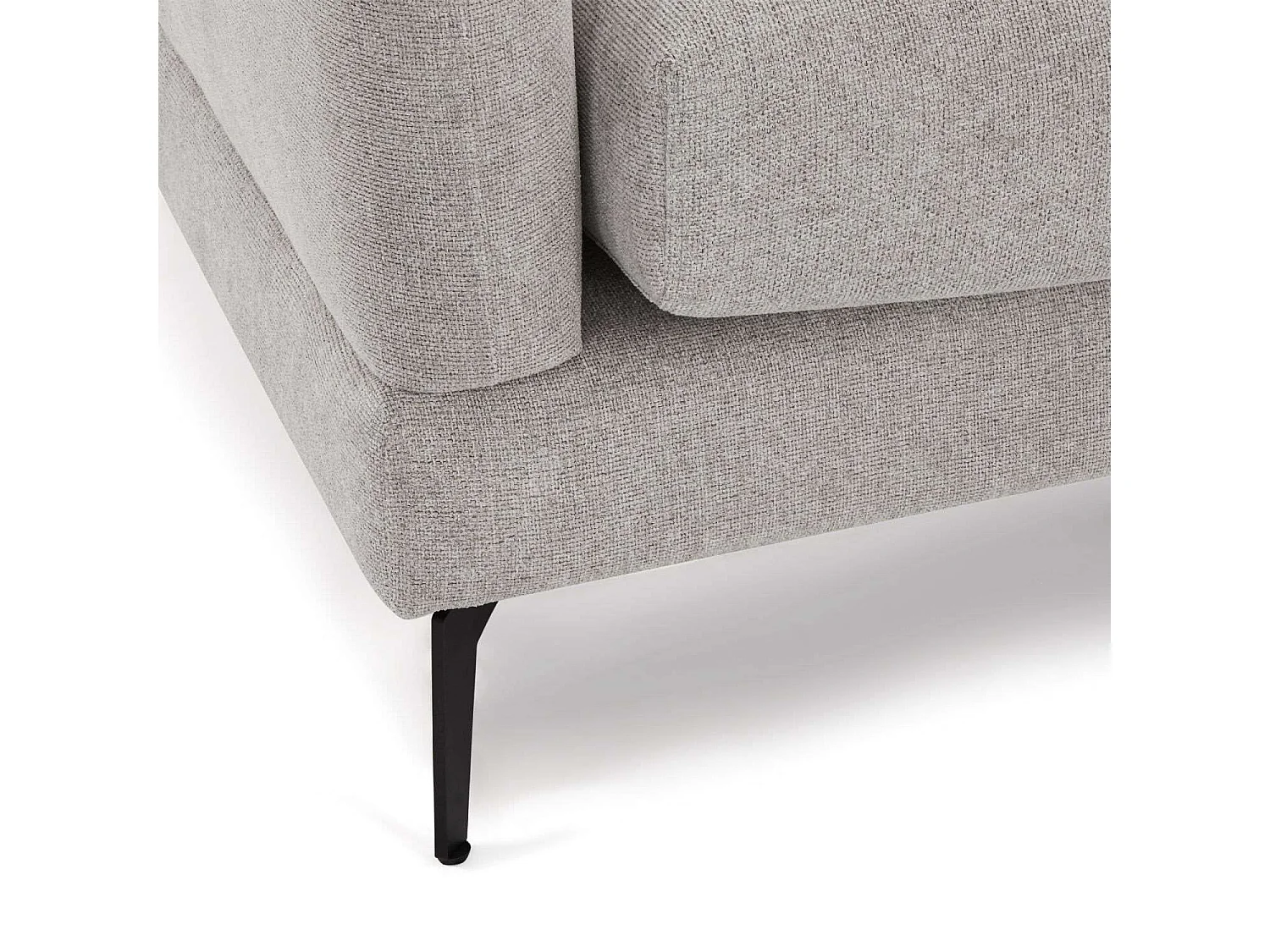 Ecksofa Rechts Maggie - 3-Sitzer - Stoff - Beige