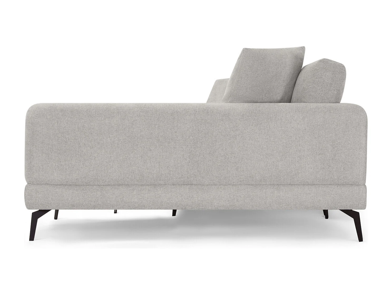 Ecksofa Right 3-Sitzer Maggie - Stoff Chenille - Grau