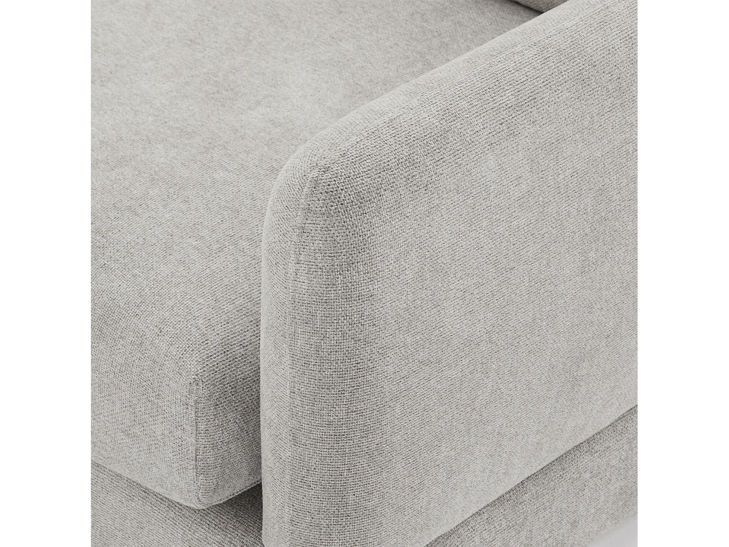 Ecksofa Right 3-Sitzer Maggie - Stoff Chenille - Grau