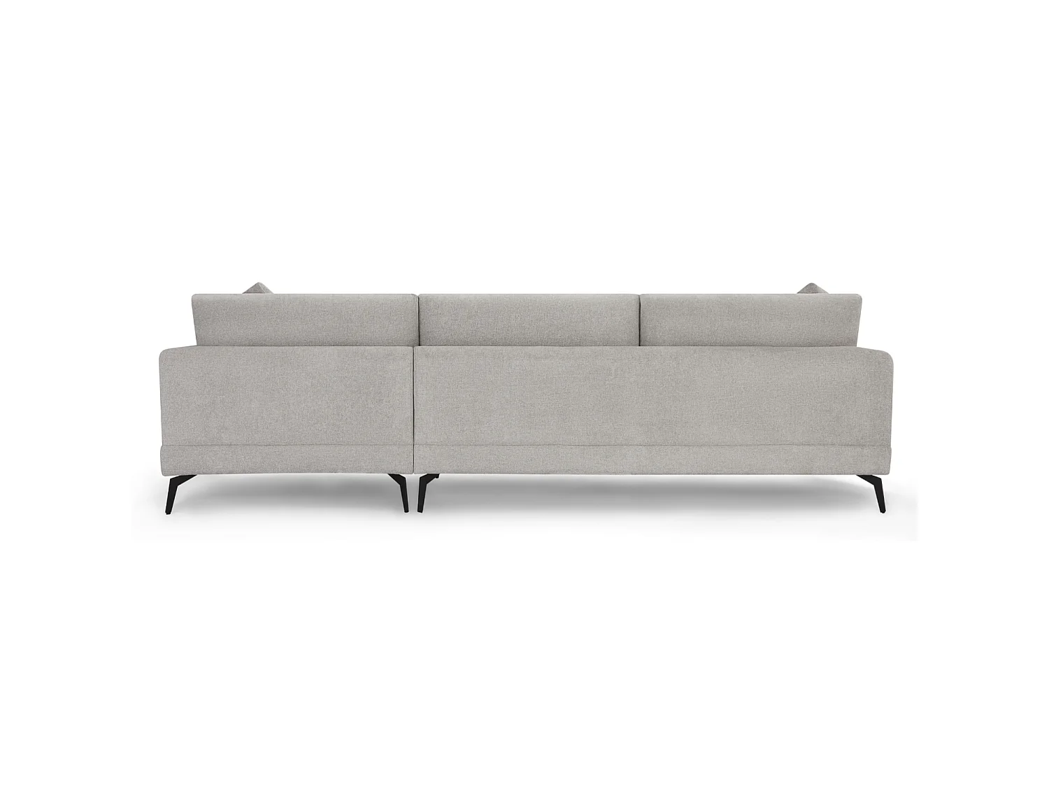 Canapé d'angle 3 places en tissu gris MAGGIE