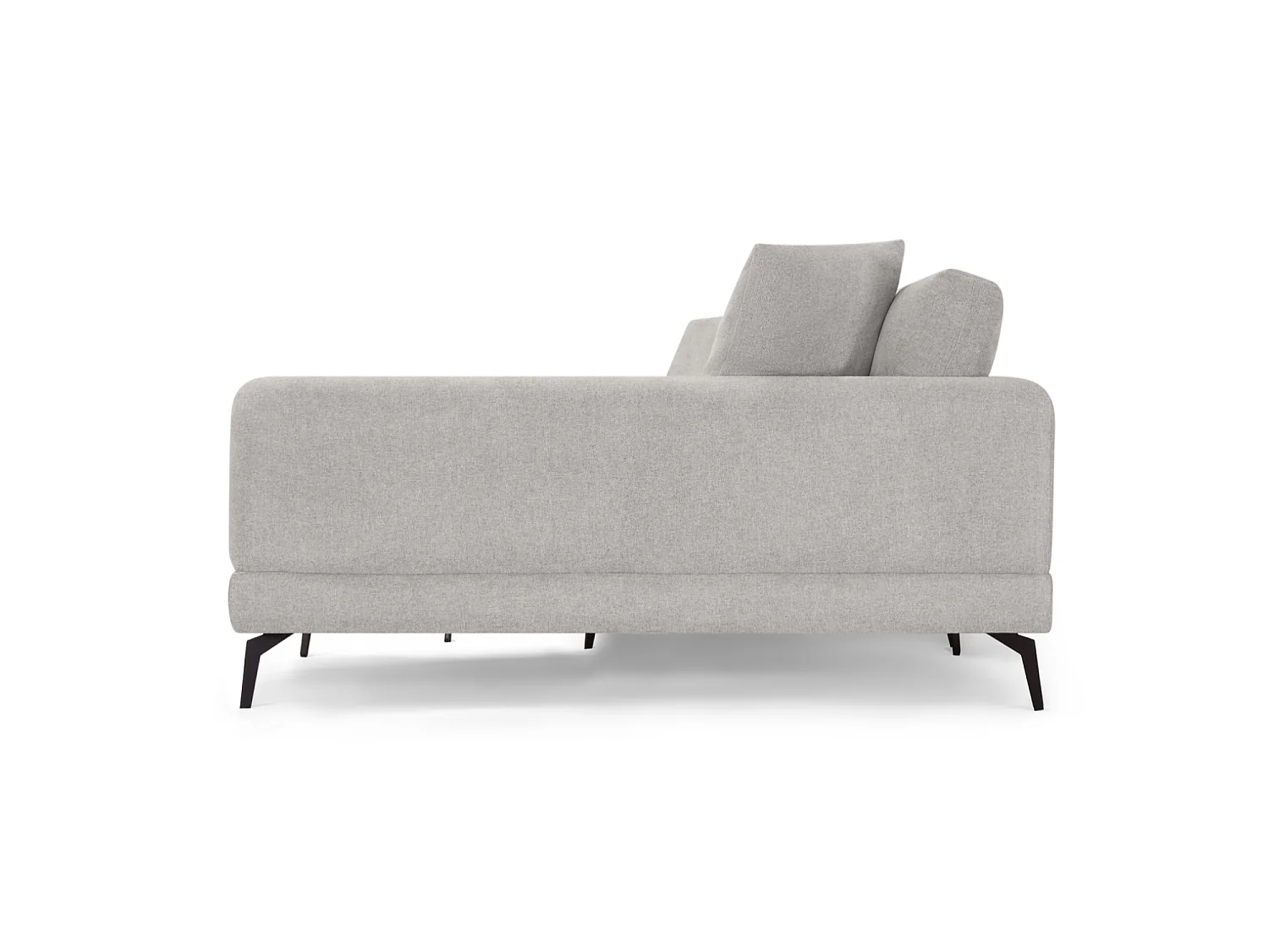 Canapé d'angle 3 places en tissu gris MAGGIE
