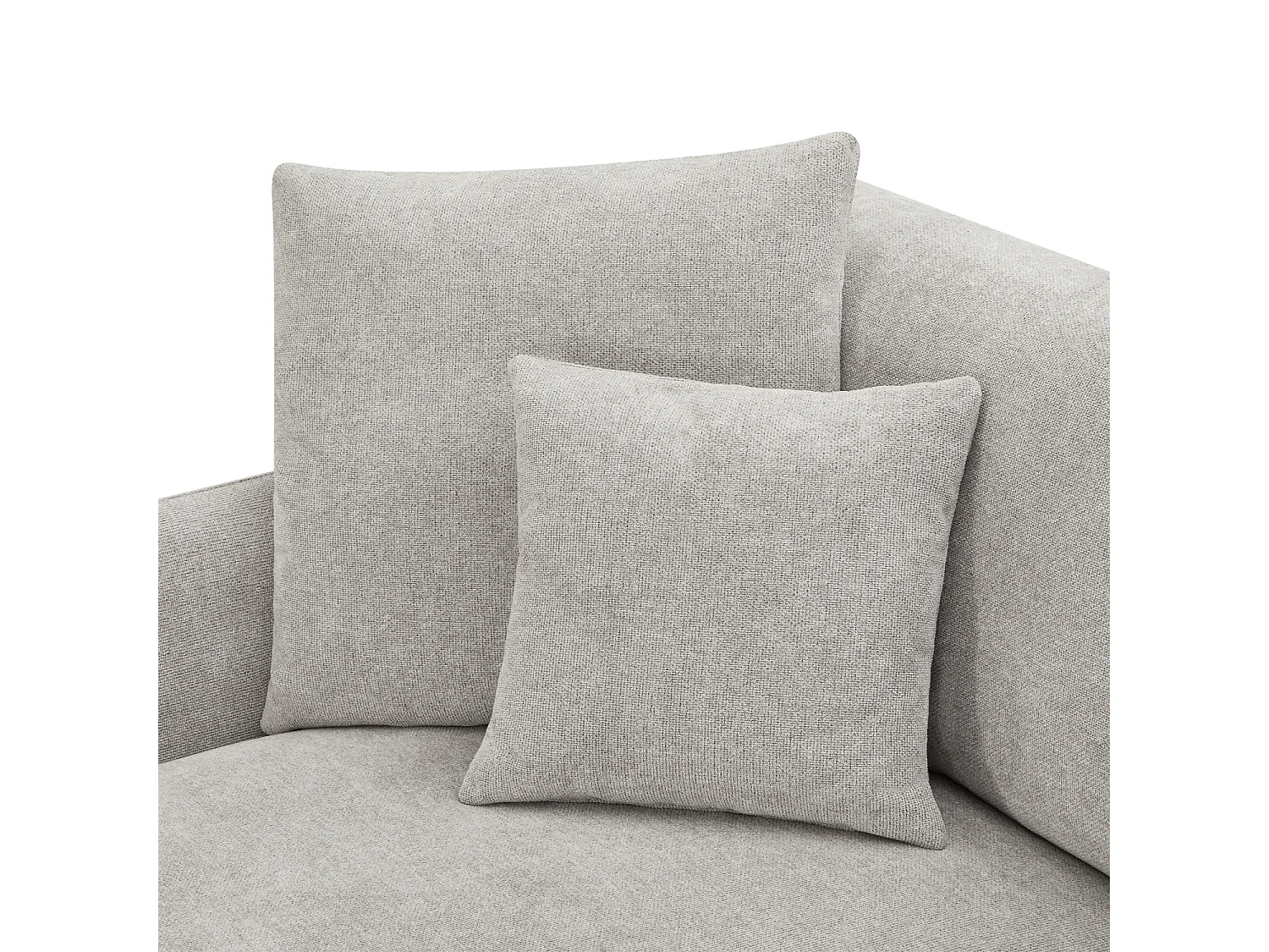 Canapé d'angle 3 places en tissu gris MAGGIE