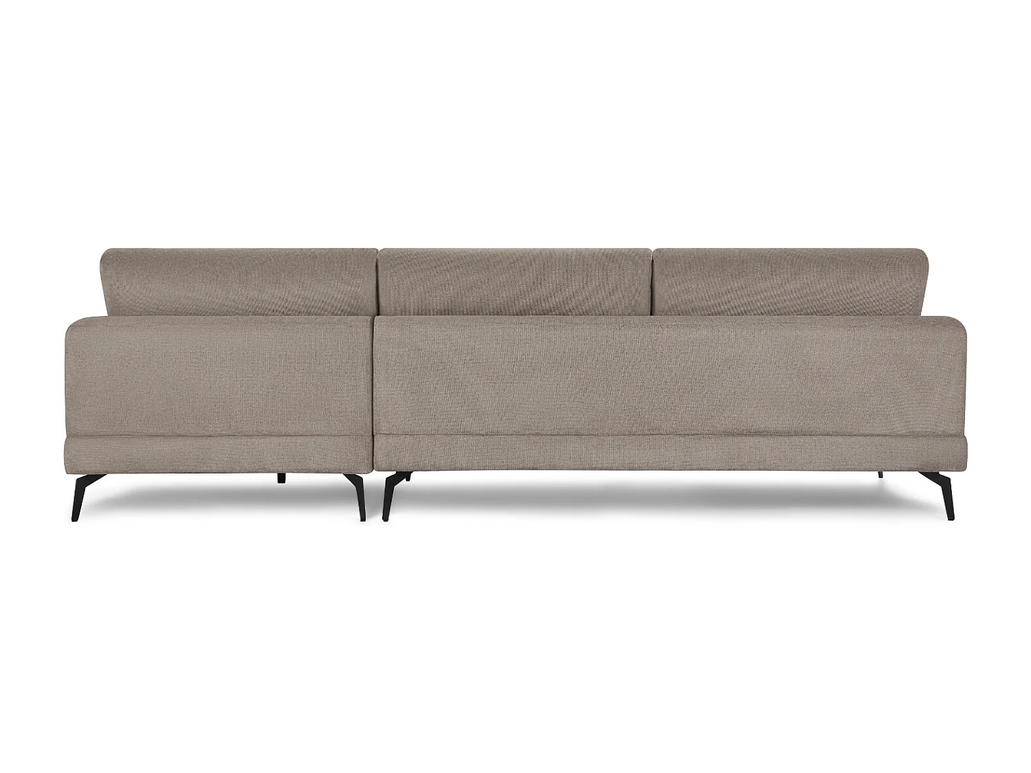 Canapé d'angle gauche Maggie - 3 places - Tissu - Beige