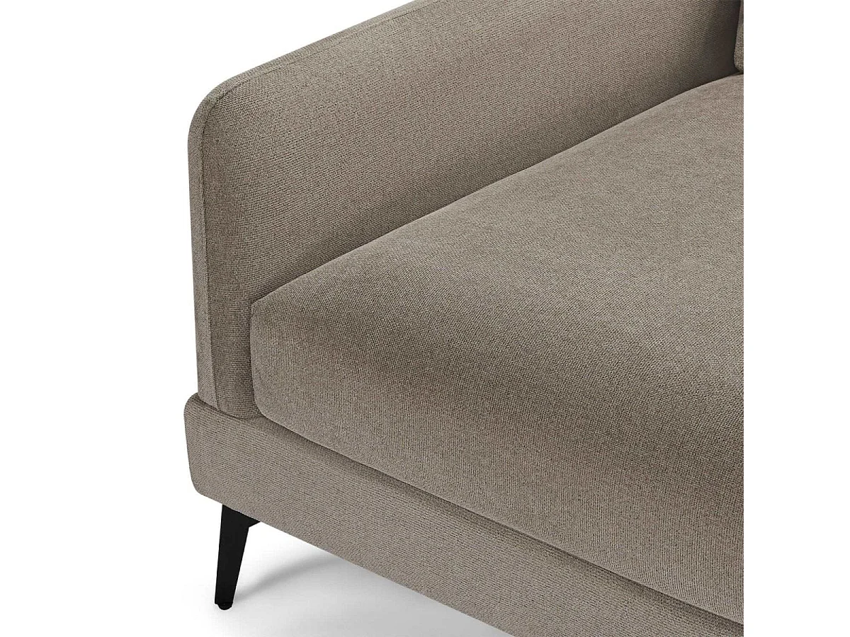 Canapé d'angle gauche Maggie - 3 places - Tissu - Beige