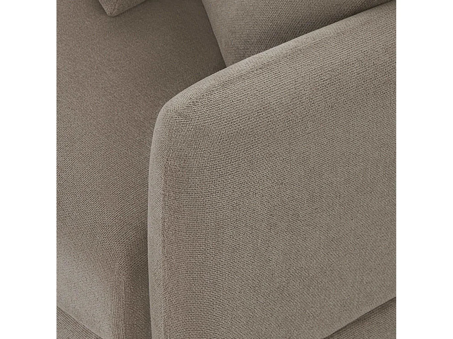 Canapé d'angle gauche Maggie - 3 places - Tissu - Beige