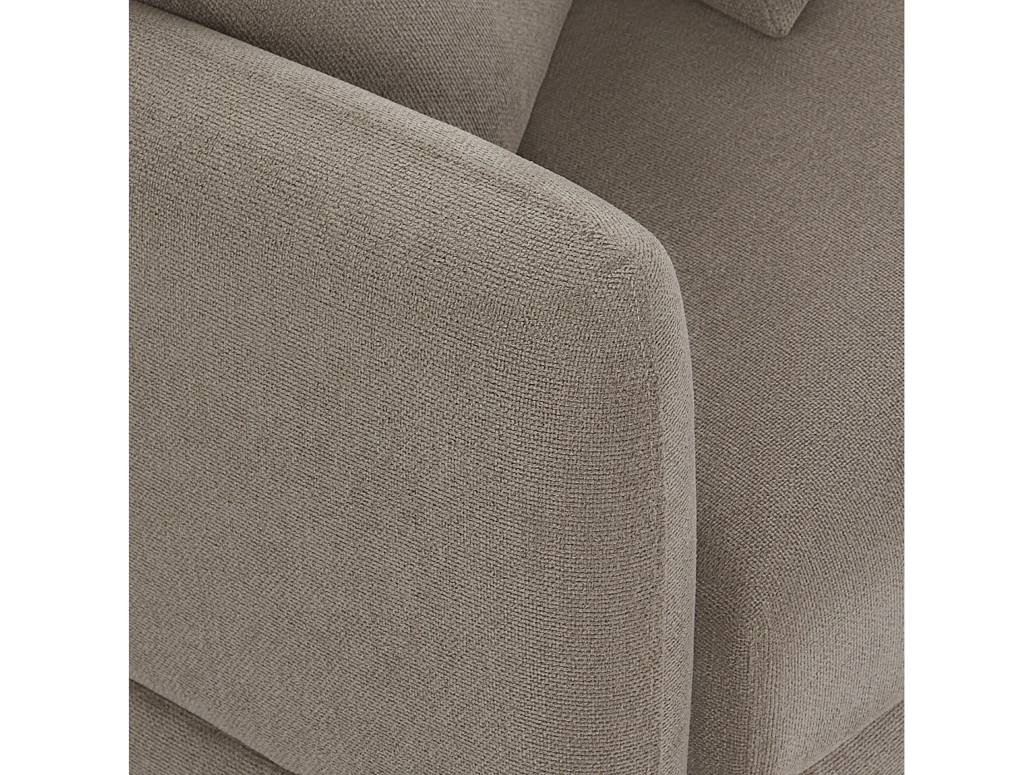 Ecksofa Left 3-Sitzer Maggie - Stoff Chenille - Taupe