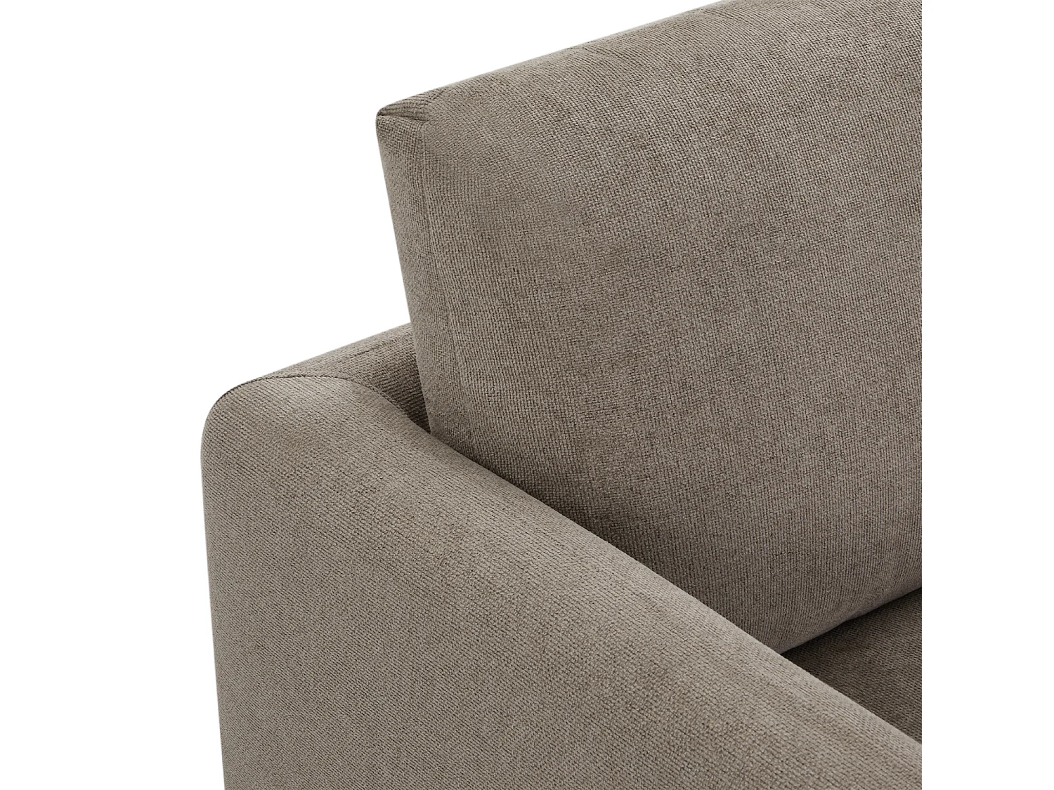 Ecksofa Left 3-Sitzer Maggie - Stoff Chenille - Taupe