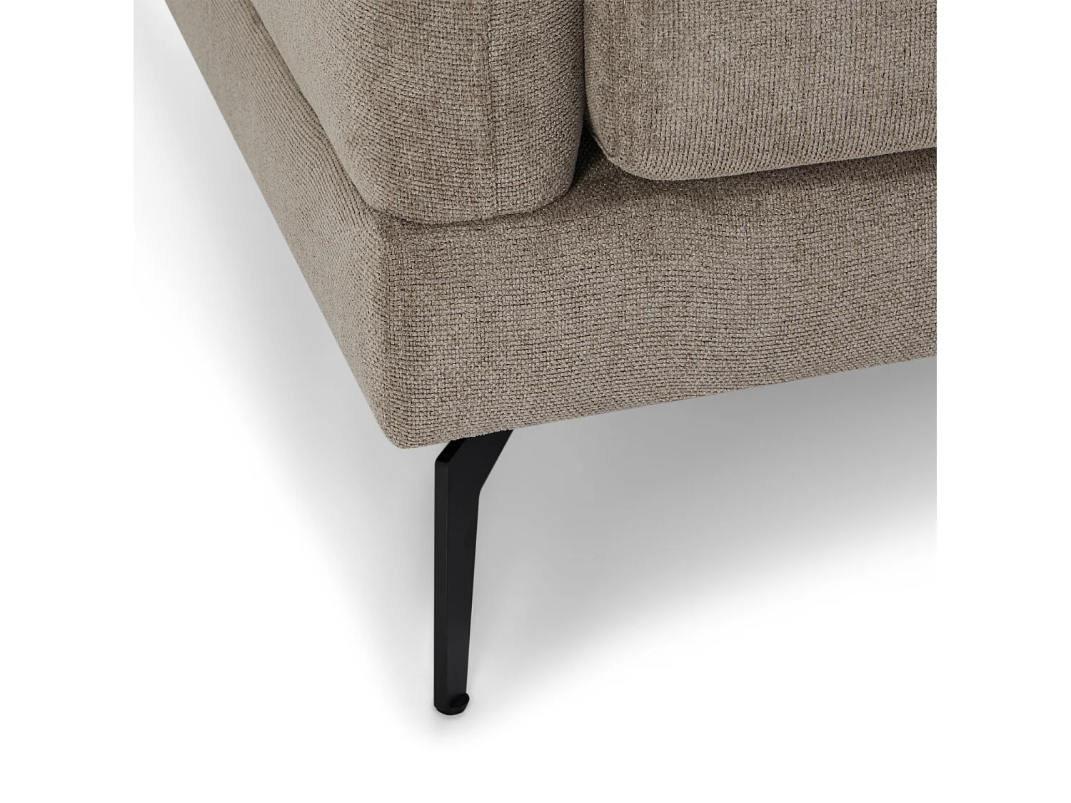 Ecksofa Left 3-Sitzer Maggie - Stoff Chenille - Taupe