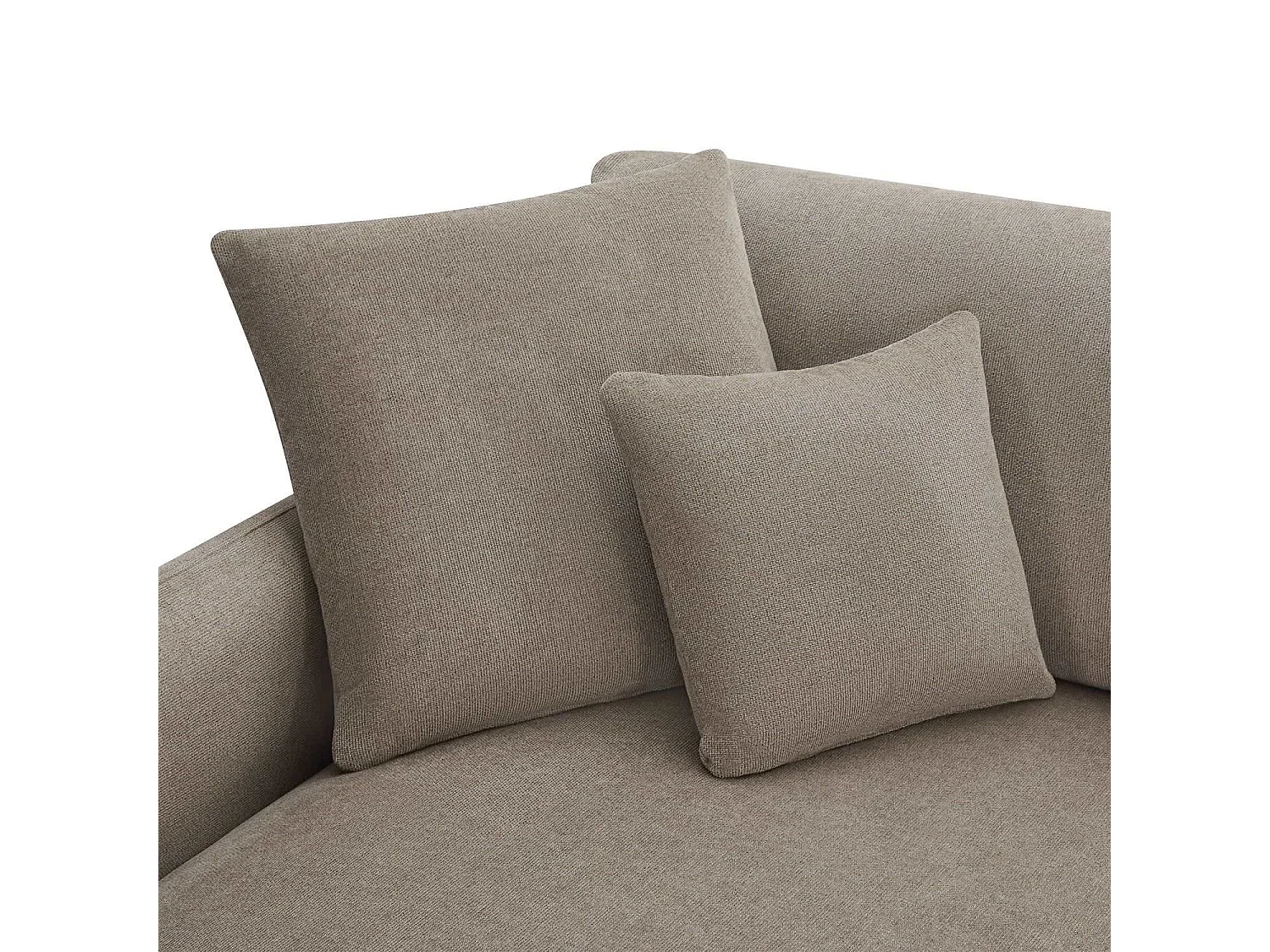 Canapé d'angle droite Maggie - 3 places - Tissu - Beige