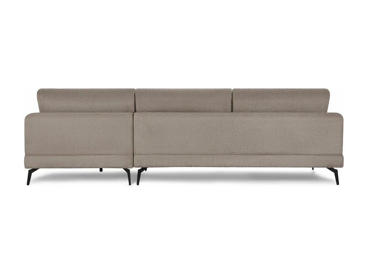 Canapé d'angle droite Maggie - 3 places - Tissu - Beige