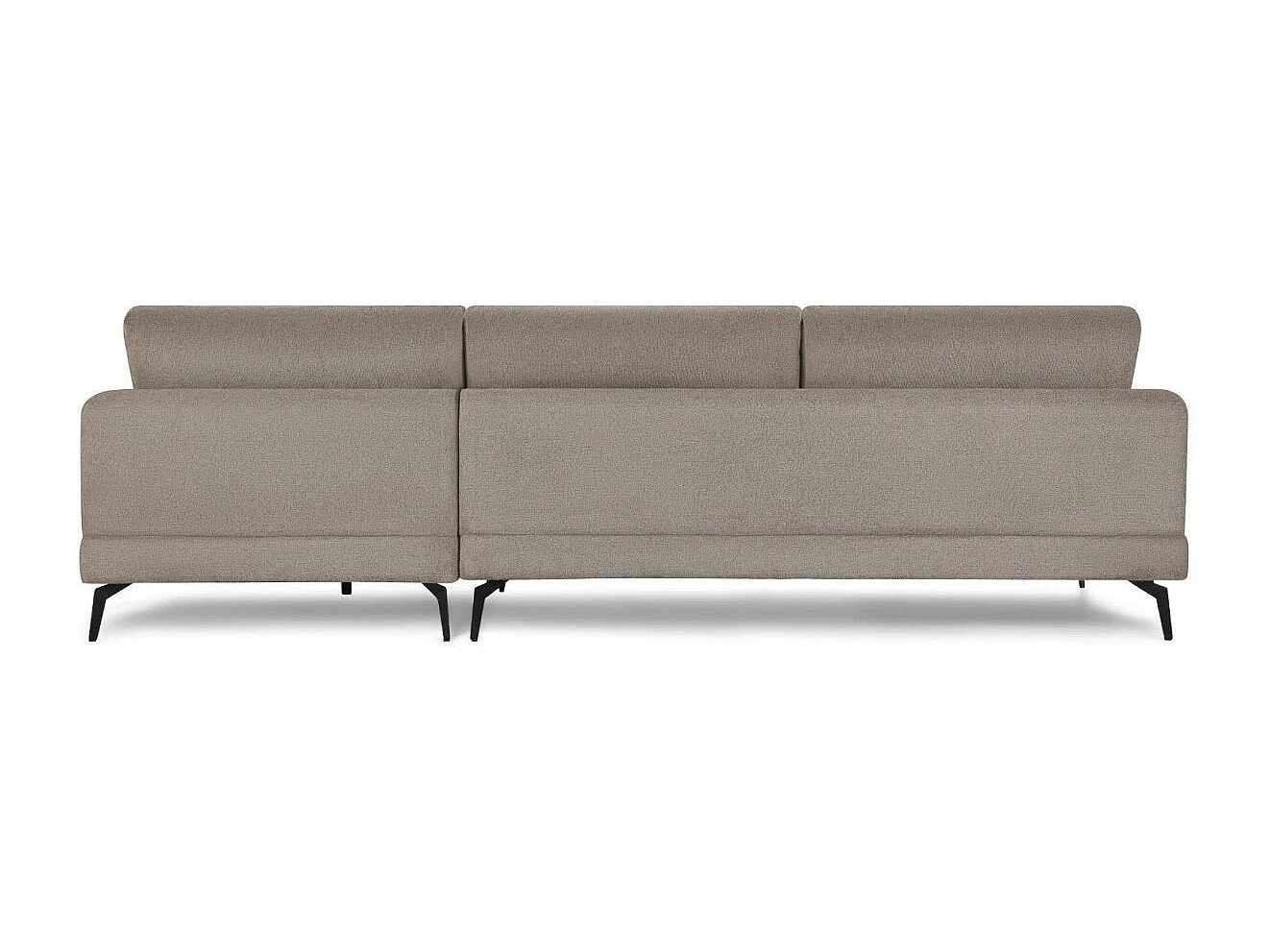 Canapé d'angle droite Maggie - 3 places - Tissu - Beige