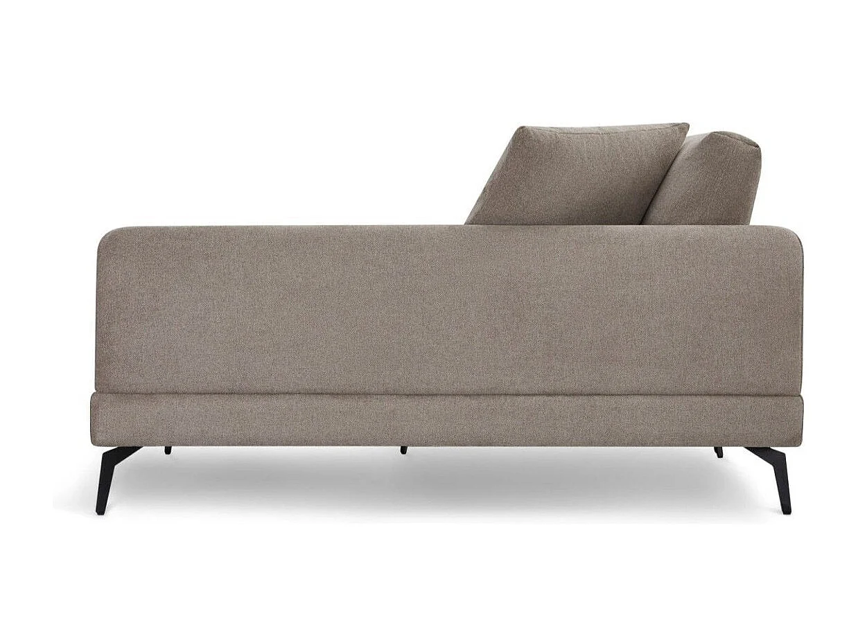 Canapé d'angle droite Maggie - 3 places - Tissu - Beige